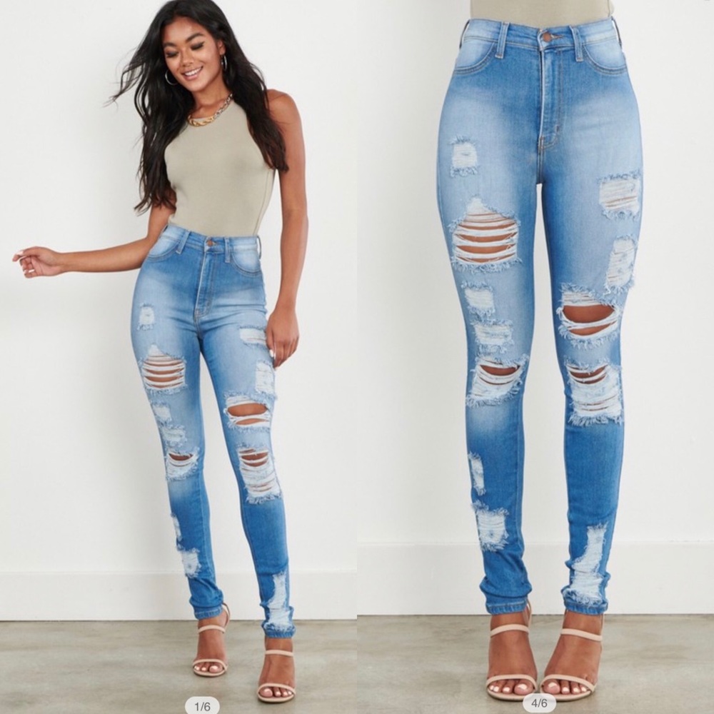 FashionNova High Rise High Waisted Jeans